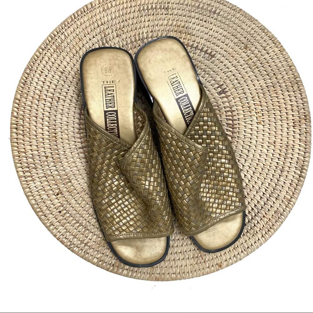 The Leather Collection Woven Sandals